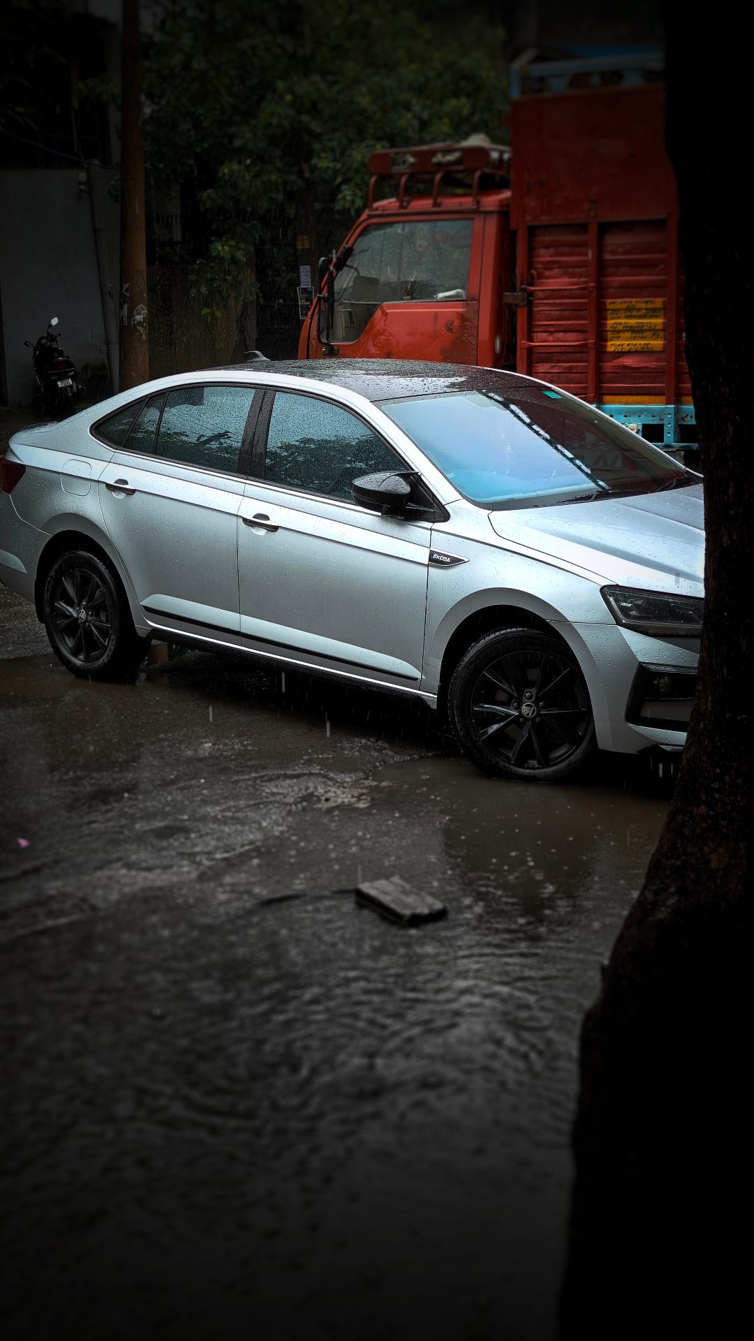 Silver lining with a blacked-out attitude.